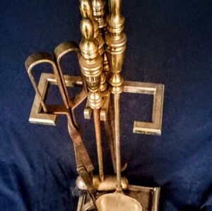 5-piece Fireplace Tool Set, Square Base , Fireplace Cleaning Set